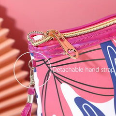 Leaf Pattern Travel Makeup Bag Cosmetic Bag Water-resistant Toiletry Bag