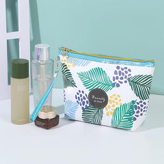 Leaf Pattern Travel Makeup Bag Cosmetic Bag Water-resistant Toiletry Bag