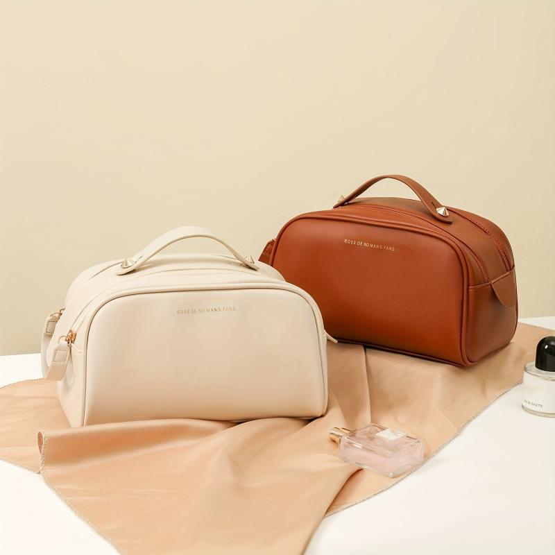 Travel Toiletry Bag Waterproof PU Leather Organizer Portable Large Capacity
