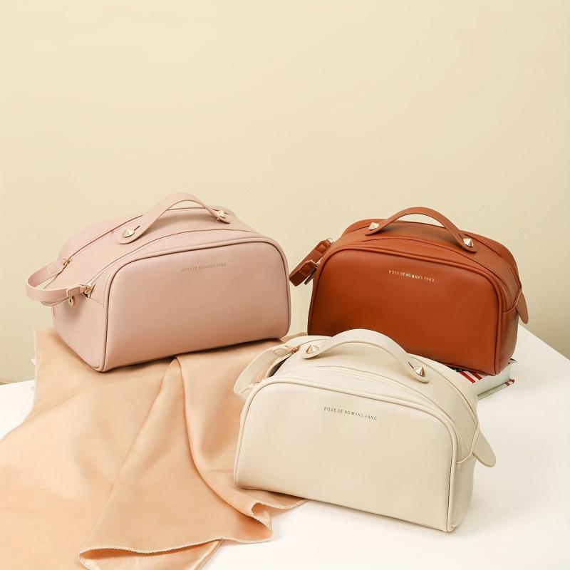 Travel Toiletry Bag Waterproof PU Leather Organizer Portable Large Capacity