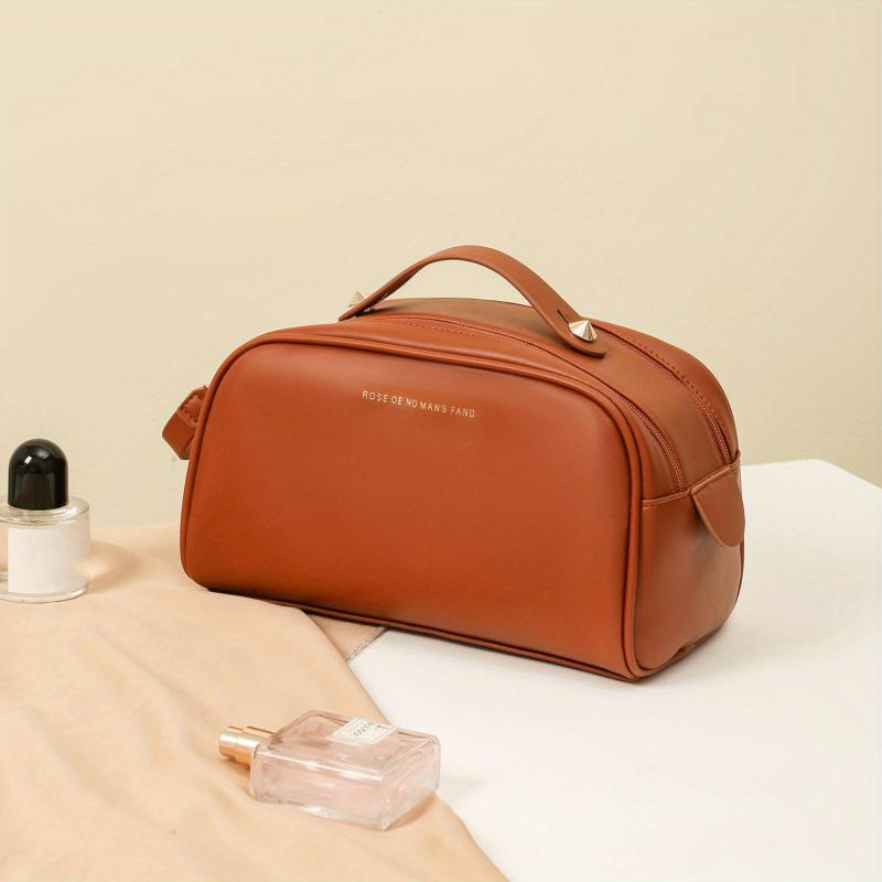 Travel Toiletry Bag Waterproof PU Leather Organizer Portable Large Capacity