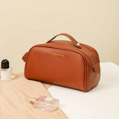Travel Toiletry Bag Waterproof PU Leather Organizer Portable Large Capacity