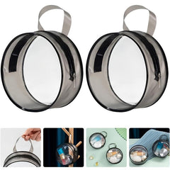 Transparent Toiletry Bag Handbag Round PVC Waterproof Zipper Cosmetic Bag