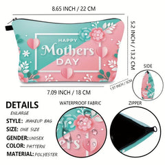 Mother's Cosmetic Bag Floral Heart Toiletry Travel Organizer