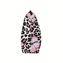 Leopard & Butterfly Makeup Bag Zipper Roomy Toiletry Travel Organizer Gift