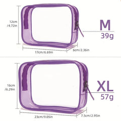 2pcs Clear Travel Bags For Toiletries Multipurpose Transparent Cosmetic Bags