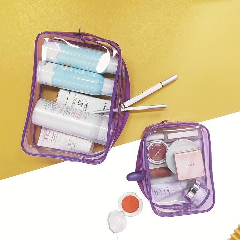 2pcs Clear Travel Bags For Toiletries Multipurpose Transparent Cosmetic Bags