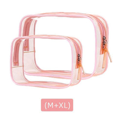 2pcs Clear Travel Bags For Toiletries Multipurpose Transparent Cosmetic Bags