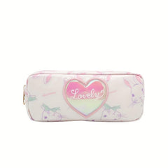 Rabbit Heart Cosmetic Bag & Keychain Pencil Case Makeup Pouch Organizer