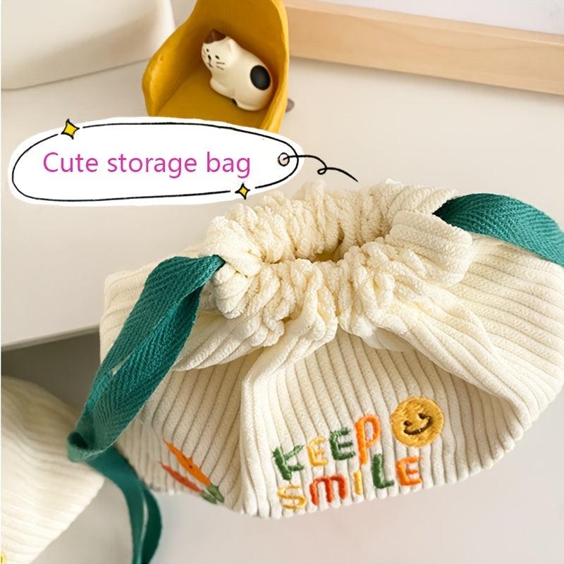 Large Capacity Drawstring Cosmetic Bag Portable Toiletry Bag For Travel