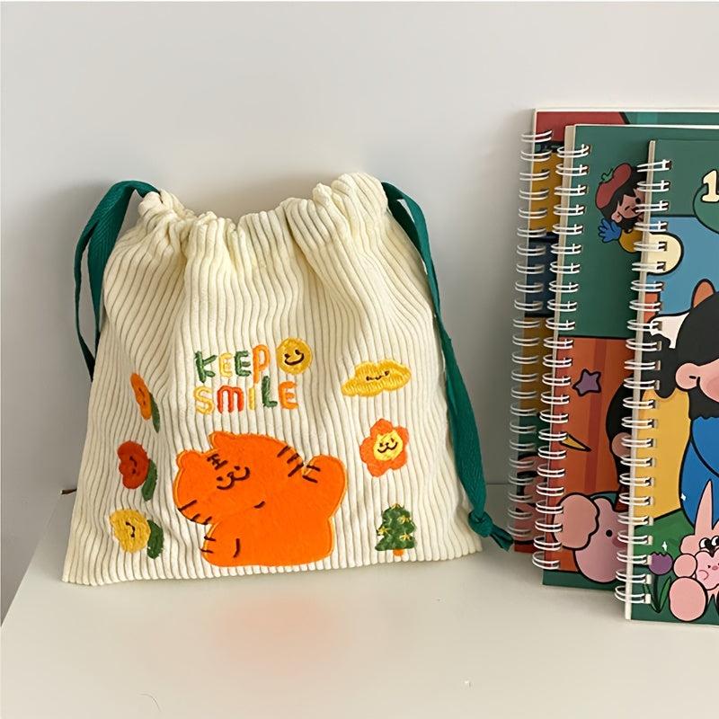 Large Capacity Drawstring Cosmetic Bag Portable Toiletry Bag For Travel