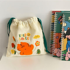 Large Capacity Drawstring Cosmetic Bag Portable Toiletry Bag For Travel