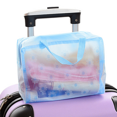 5pcs Flower Pattern Makeup Bag Plastic Handheld Cosmetic Bag