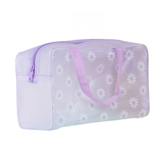 5pcs Flower Pattern Makeup Bag Plastic Handheld Cosmetic Bag