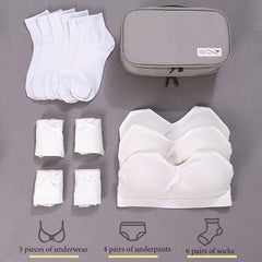 Travel Underwear Organizer - Store Bras, Socks, Lingerie in One Cube