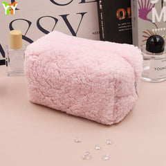 Lambswool Cosmetic Bag Cream Portable Skin Care Storage Bag