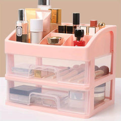 Makeup Organizer Vanity with 2 Drawers Skincare Lipsticks Jewelry Nail Care