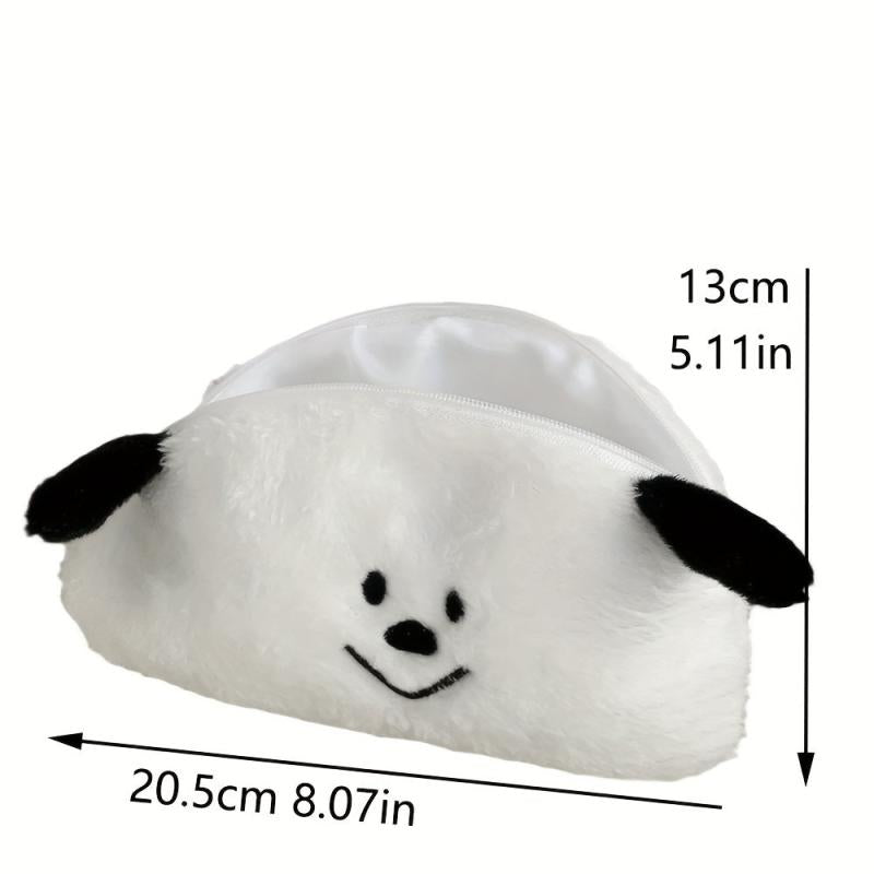 Bear Plush Cosmetic Bag Lipstick Storage Zipper Travel Toiletry Makeup Organizer