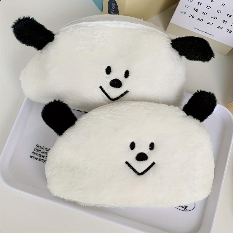 Bear Plush Cosmetic Bag Lipstick Storage Zipper Travel Toiletry Makeup Organizer