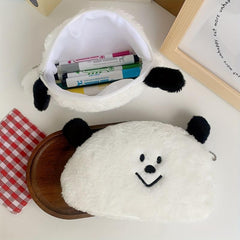 Bear Plush Cosmetic Bag Lipstick Storage Zipper Travel Toiletry Makeup Organizer