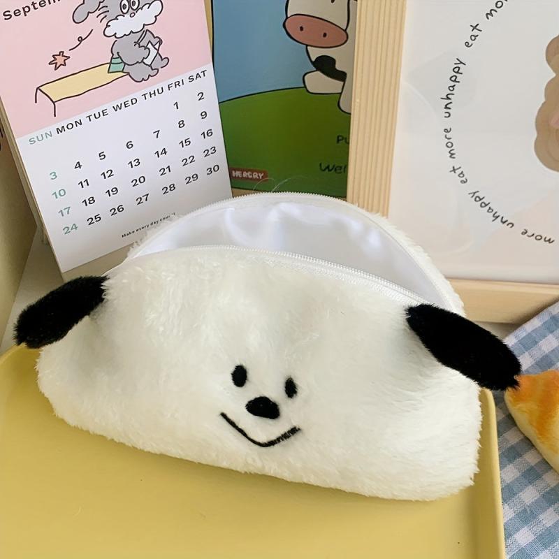 Bear Plush Cosmetic Bag Lipstick Storage Zipper Travel Toiletry Makeup Organizer