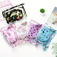 3Pcs Cartoon Makeup Bag Set Travel Toiletry Waterproof PVC Cosmetic Bag