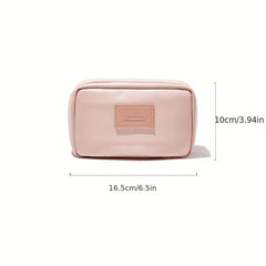 PU Leather Makeup Bag Small Travel Cosmetic Bag Open Flat