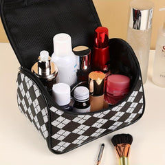 Plaid Pattern Makeup Bag Women's Multifunctional Waterproof Storage Bag