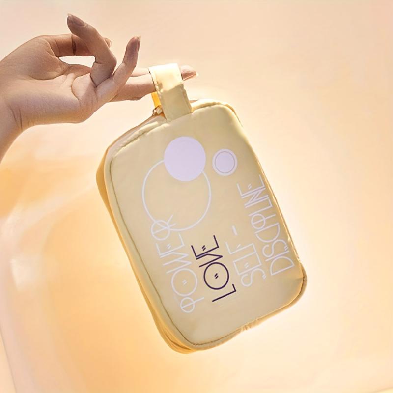 Travel Makeup Bag Organizer Toiletry Kit Zipper Pouch Yellow