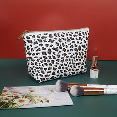 2Pcs Leopard Makeup Bag Small Cosmetic Pouch Waterproof Travel Toiletry Bag