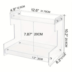 2 Tier Acrylic Bathroom Organizer Countertop Makeup Vanity Perfume Spice Rack