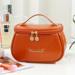 Large Capacity Travel Cosmetic Bag Makeup Organizer with Handle Zipper