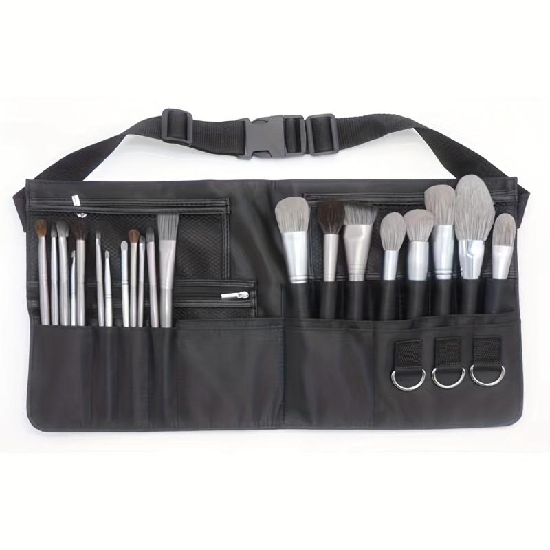 Makeup Brush Belt Professional Pockets With Artist Strap Portable Cosmetic Pouch