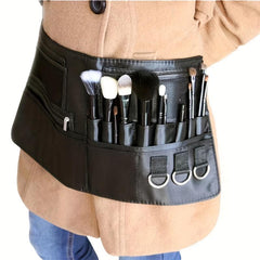 Makeup Brush Belt Professional Pockets With Artist Strap Portable Cosmetic Pouch