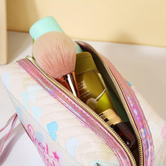 Sequin Decor Cosmetic Bag Women Roomy Makeup Travel Toiletry Organizer Gift