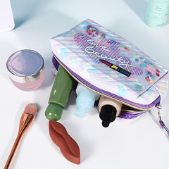 Sequin Decor Cosmetic Bag Women Roomy Makeup Travel Toiletry Organizer Gift
