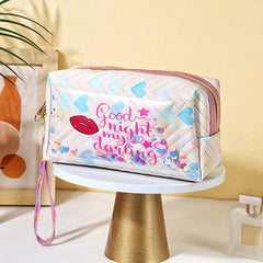 Sequin Decor Cosmetic Bag Women Roomy Makeup Travel Toiletry Organizer Gift
