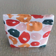 Self Closing Small Makeup Pouch Mini Travel Storage Bag For Women
