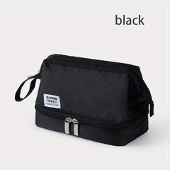 Double Layer Travel Toiletry Bag Portable Makeup Pouch Organizer