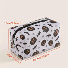 Halloween Pumpkin Bat Spider Pattern Makeup Bag
