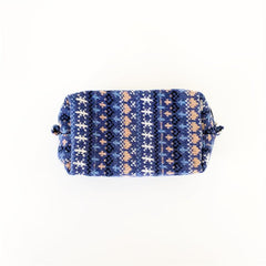 Geometric Pattern Square Knit Makeup Bag Autumn Winter Christmas Style