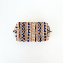 Geometric Pattern Square Knit Makeup Bag Autumn Winter Christmas Style