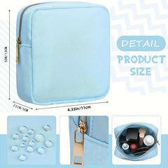 Preppy Nylon Mini Makeup Bag for Purse