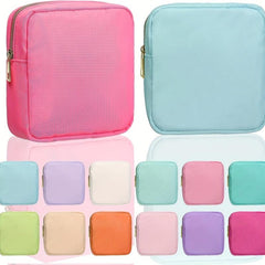 Preppy Nylon Mini Makeup Bag for Purse