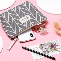 2Pcs Funny Canvas Makeup Bag Roomy Cosmetic Bag Pouch Purse Handbag With Zipper
