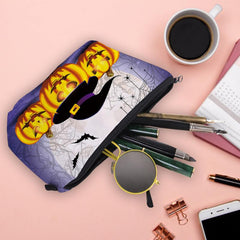 Orange Graffiti Cosmetic Travel Bag for Girls Women