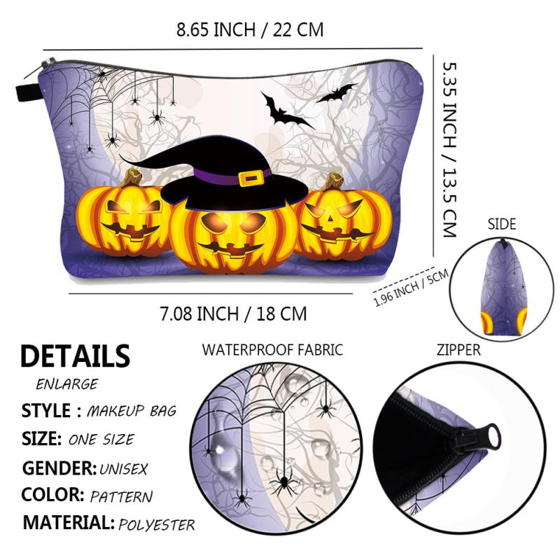 Orange Graffiti Cosmetic Travel Bag for Girls Women