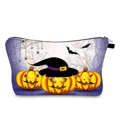 Orange Graffiti Cosmetic Travel Bag for Girls Women