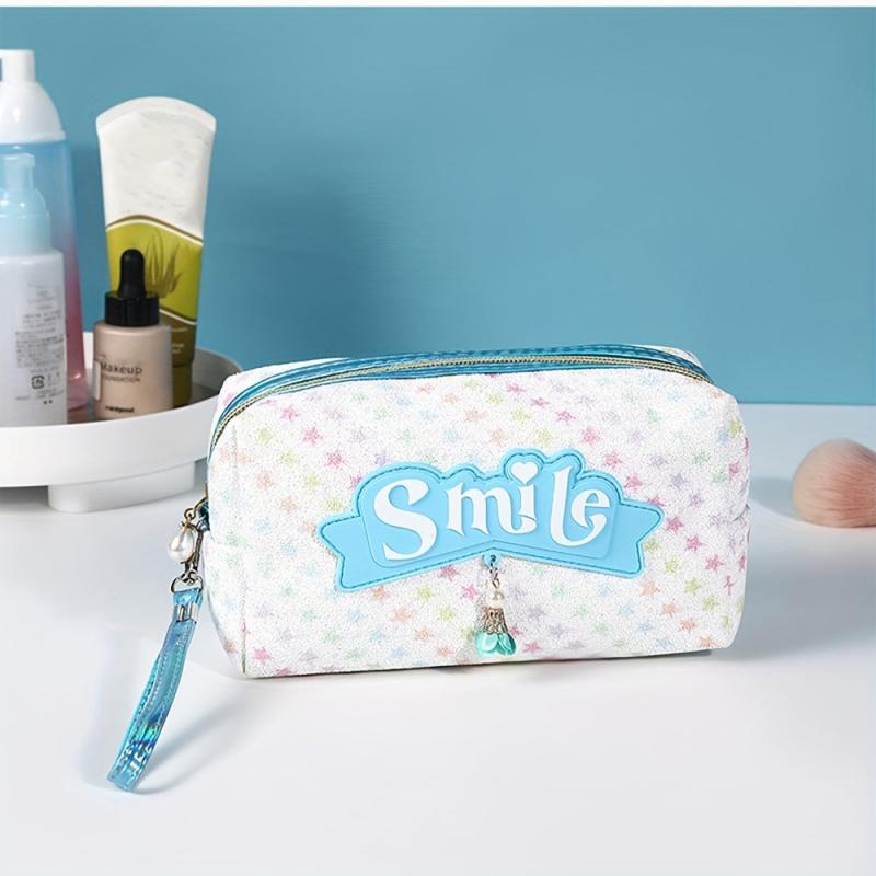 Letter Makeup Bag Travel Portable Waterproof Cosmetic Bag