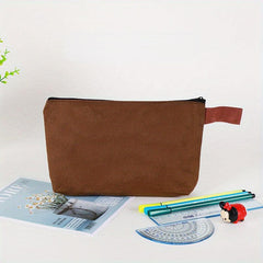 Canvas Makeup Bag Travel Cosmetic Bag Plain Makeup Pouch Blank Toiletry Bag